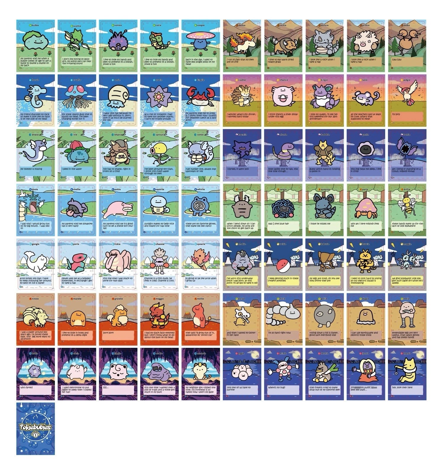 Pokiebubies Booster Pack (Unlimited Print) - Fan Art Set